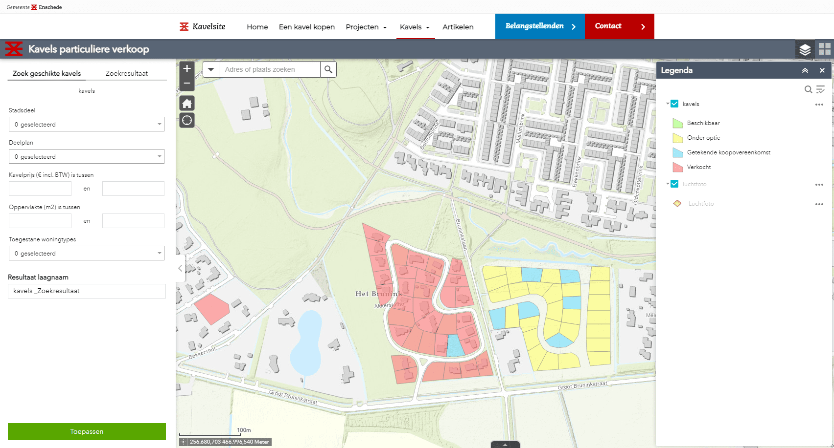 Kavelwebsite Enschede aangesloten op TotalLink